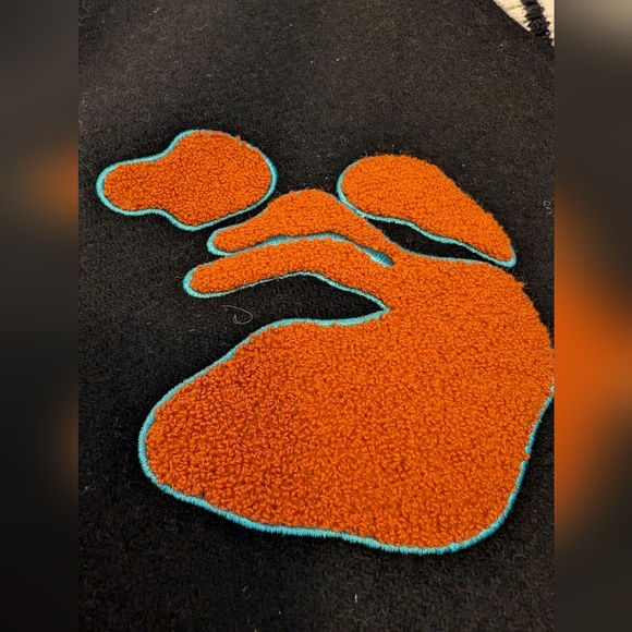 W/tags Deep Meditation off-white varsity jacket - Picture 5 of 15